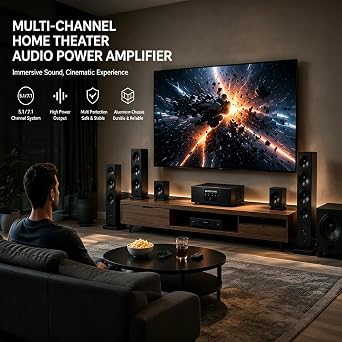 ALSOZONE+3eAudio PAM153 Multi-Channel Power Amplifier 3 Channel amp,150W/Ch with GaN Power Supply, PFFB Technology, TPA3251 PBTL, 2-Step Gain, Trigger & Auto Mode, Modular Design(PAM153)