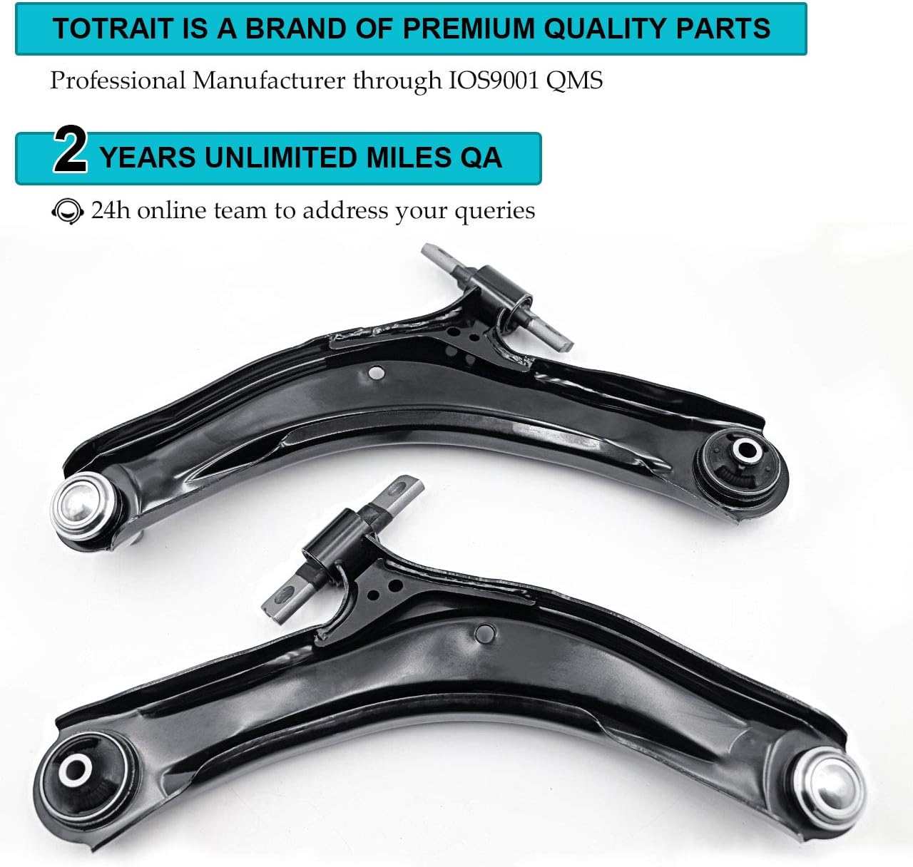 Front Lower Control Arms with Ball Joint Bushing 2pcs Compatible with 2008-2013 Nissan Rogue 2014-2015 Nissan Rogue Select RK621452 RK621453