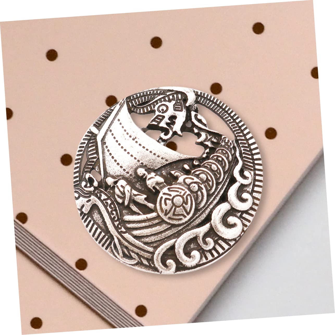 Wikingerschiff Brosche Kleidung Brosche Boot Anstecknadel mittelalterliche Verschlussnadel Damenschals Schmuck -Broschenclip Zinklegierung Silver