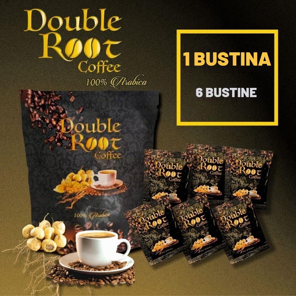 Double Root Caffè Arabica Coffee, Confezione da 6 Bustine