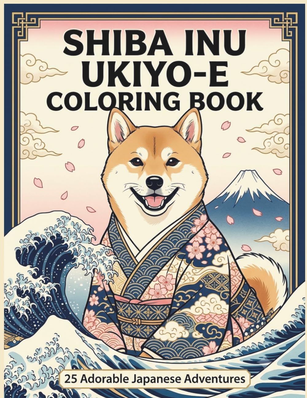 Shiba Inu Ukiyo-E Coloring Book: 25 Adorable Japanese Adventures