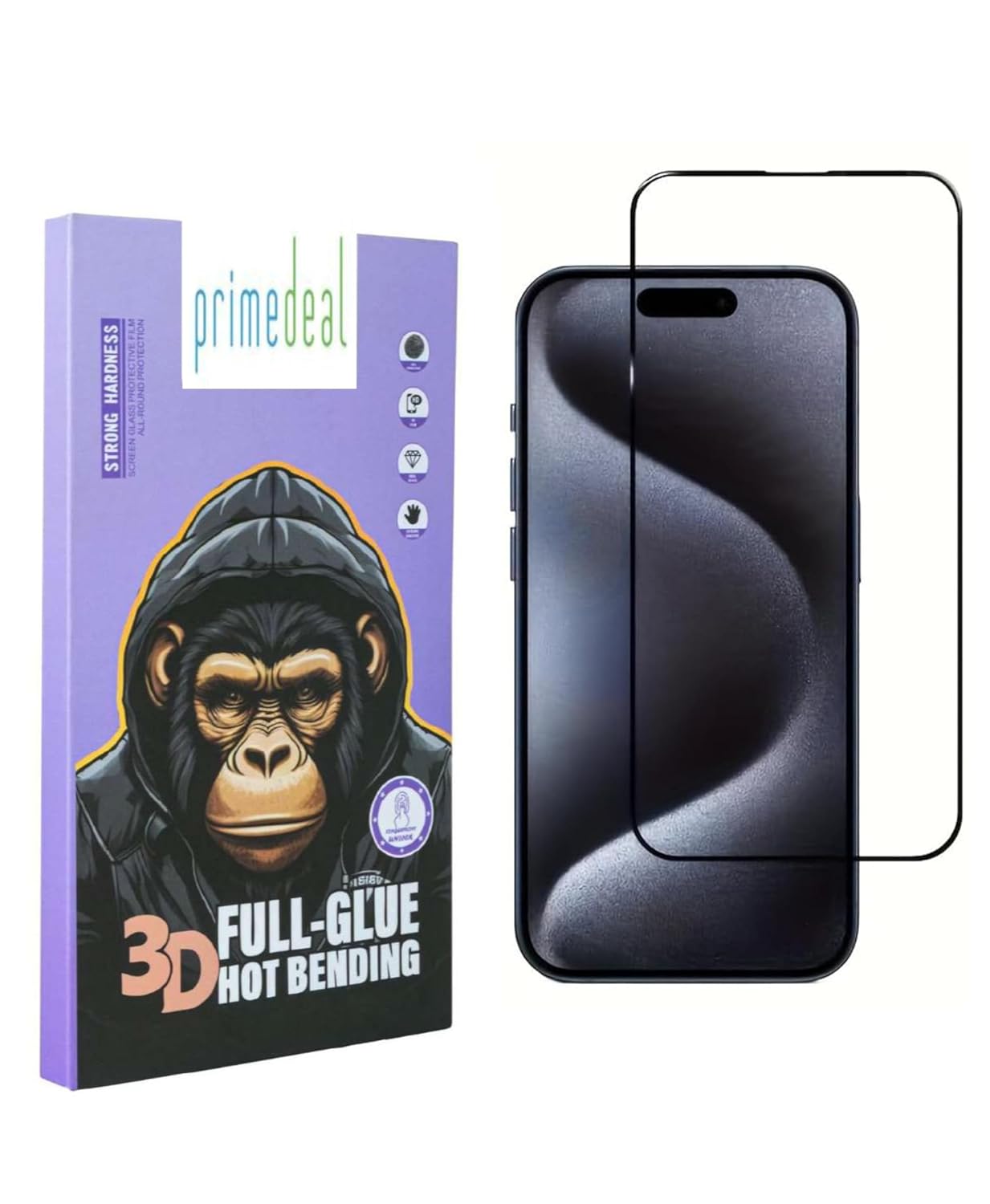 Prime deal IPhone 16 Pro Tempered Glass Screen Protector, Military-Grade, Edge to Edge Coverage, Black, With Installation Kit Prime deal IPhone 16 Pro Tempered Glass Screen Protector, Military-Grade, Edge to Edge Coverage, Black, With Installation Kit