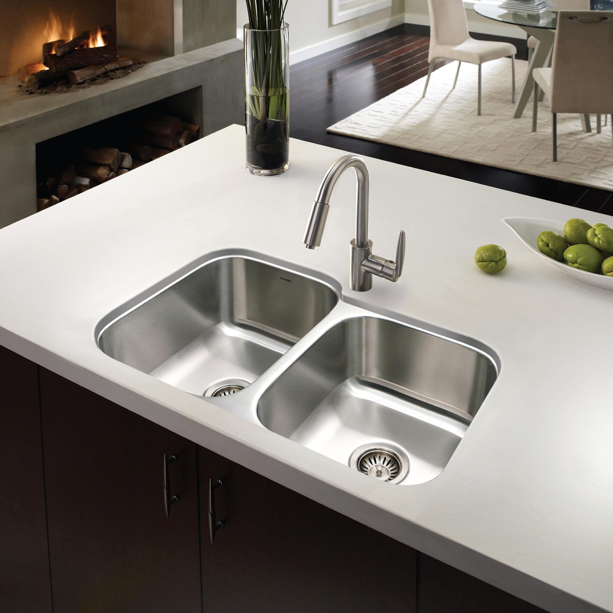Houzer Eston STE-2300SR-1 31 Inch Stainless Steel Kitchen Sink