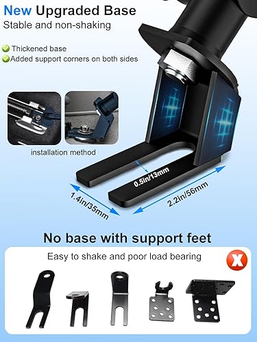 Miniatura 5 de Soporte para tablet para camión, con bloqueo de seguridad, riel de asiento antirrobo, soporte para tableta para automóvilcamión, soporte de iPad de