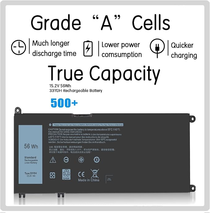Batería 33YDH 56WH Li-Po 15.2V para Laptop Dell miniatura 3