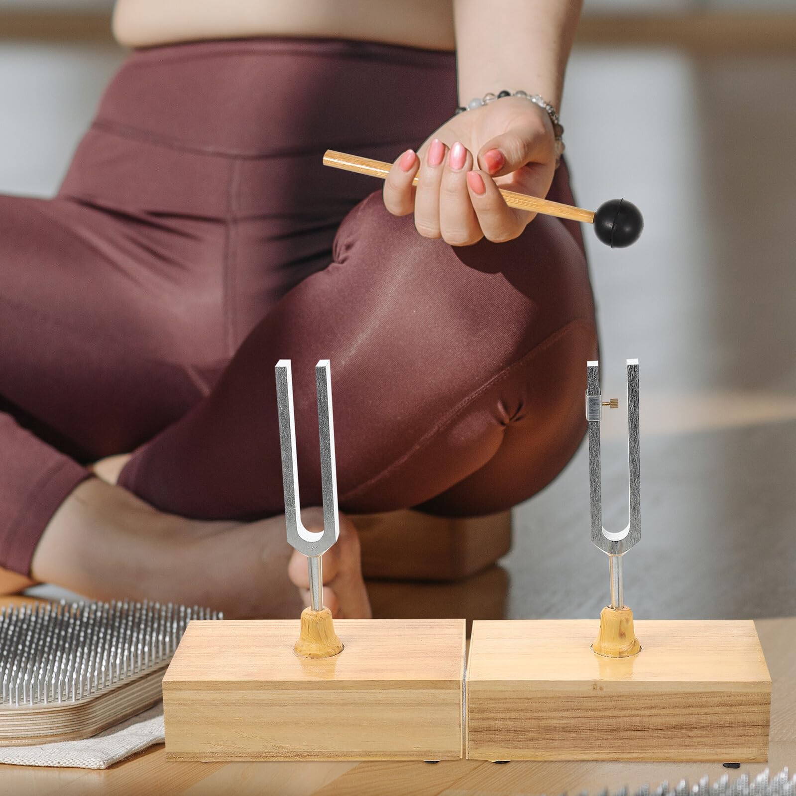 Cabilock Diapasón Resonante Para Experimentos Acústicos De Diapasones Educativos Con Martillo Instrumento Experimental De Física