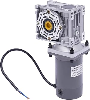 Electric Gear Motor 120W DC 12V 1800RPM 50K Electric Single-Phase Worm High Torque RV Gear Motor Reducer Gearbox with Adjustable Speed Reversing Function&Self-Locking Function