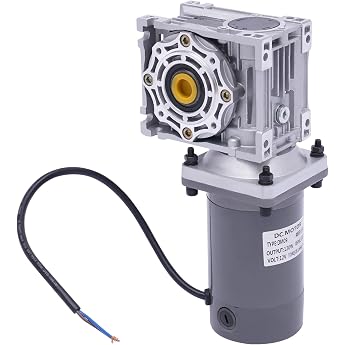 Electric Gear Motor 120W DC 12V 1800RPM 50K Electric Single-Phase Worm Gear with High Torque with Adjustable Speed Reverse Function and Self-Locking Function