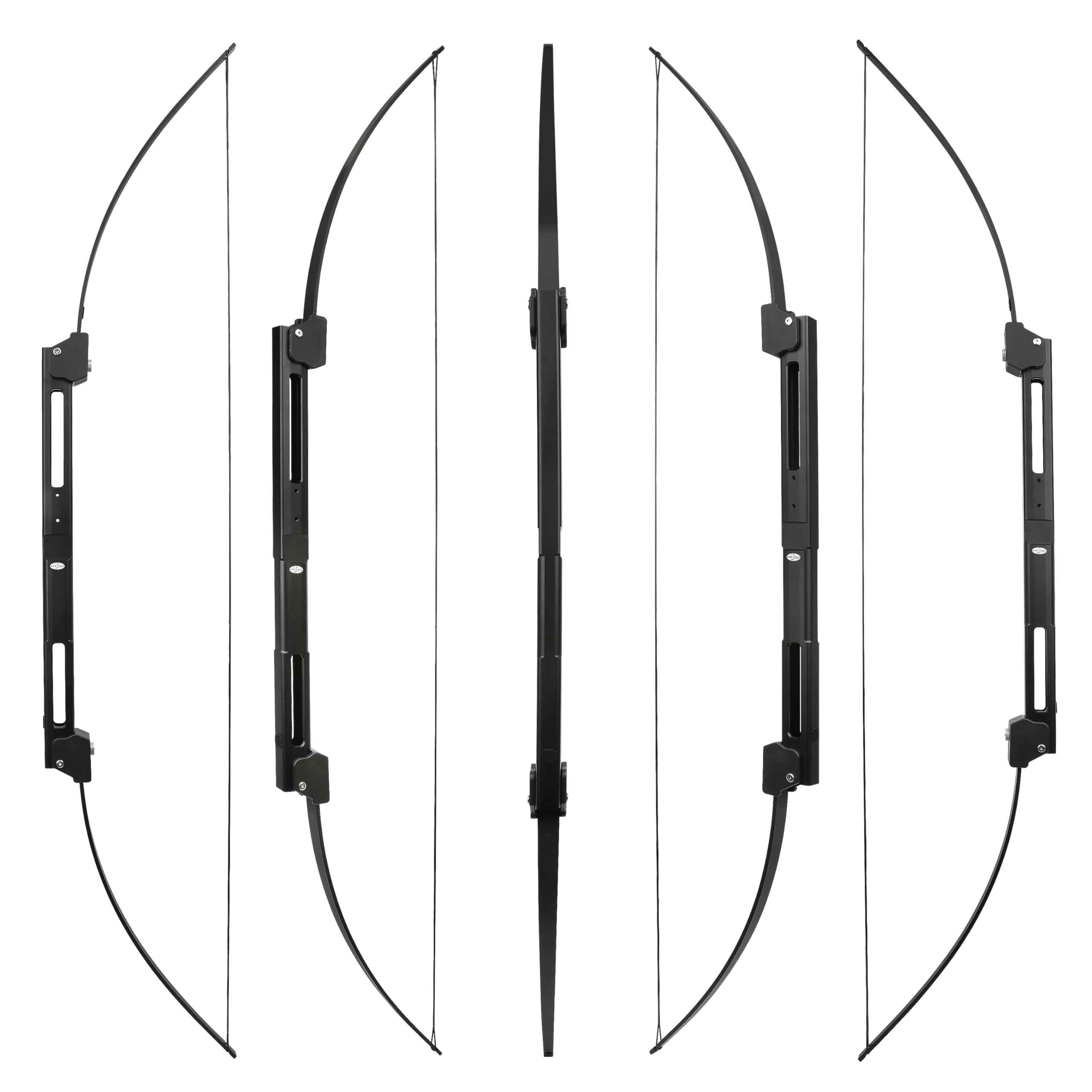 58” Arc Droit Pliable pour tir à l'arc, Arc de Survie Tactique,25/35 LB élévateur en Aluminium, Main Droite/Gauche pour Jeunes et Adultes/Chasse/Cible/tir