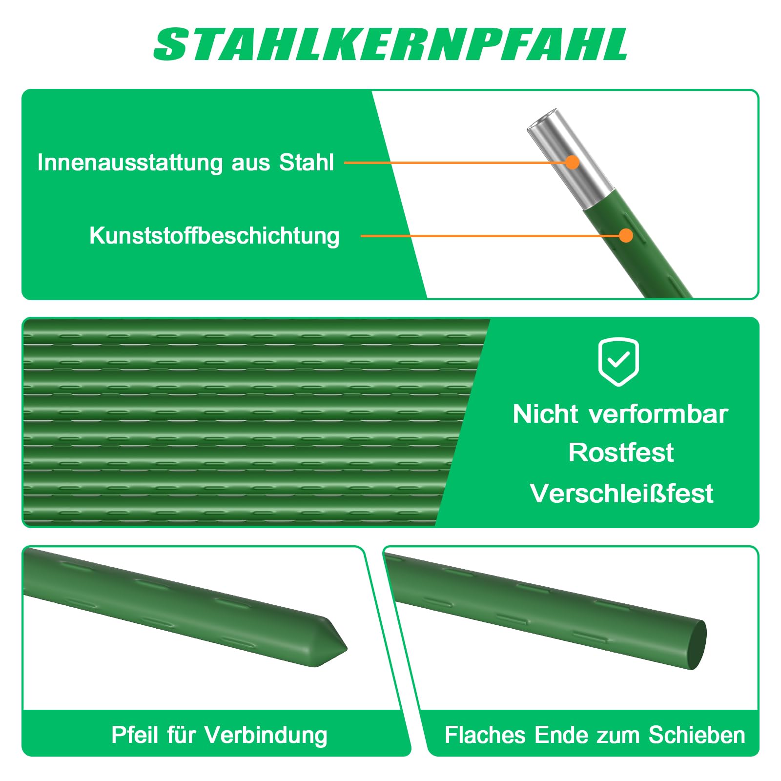 SUNYRISY Gurke Rankhilfe, Rankgitter mit Netz Pflanzenhalter für Gurke, Rankhilfen für Kletterpflanzen, Tomaten Rankhilfe, Pflanzenstütze für Blumen & Nutzpflanzen, 150 cm Lang, Grün