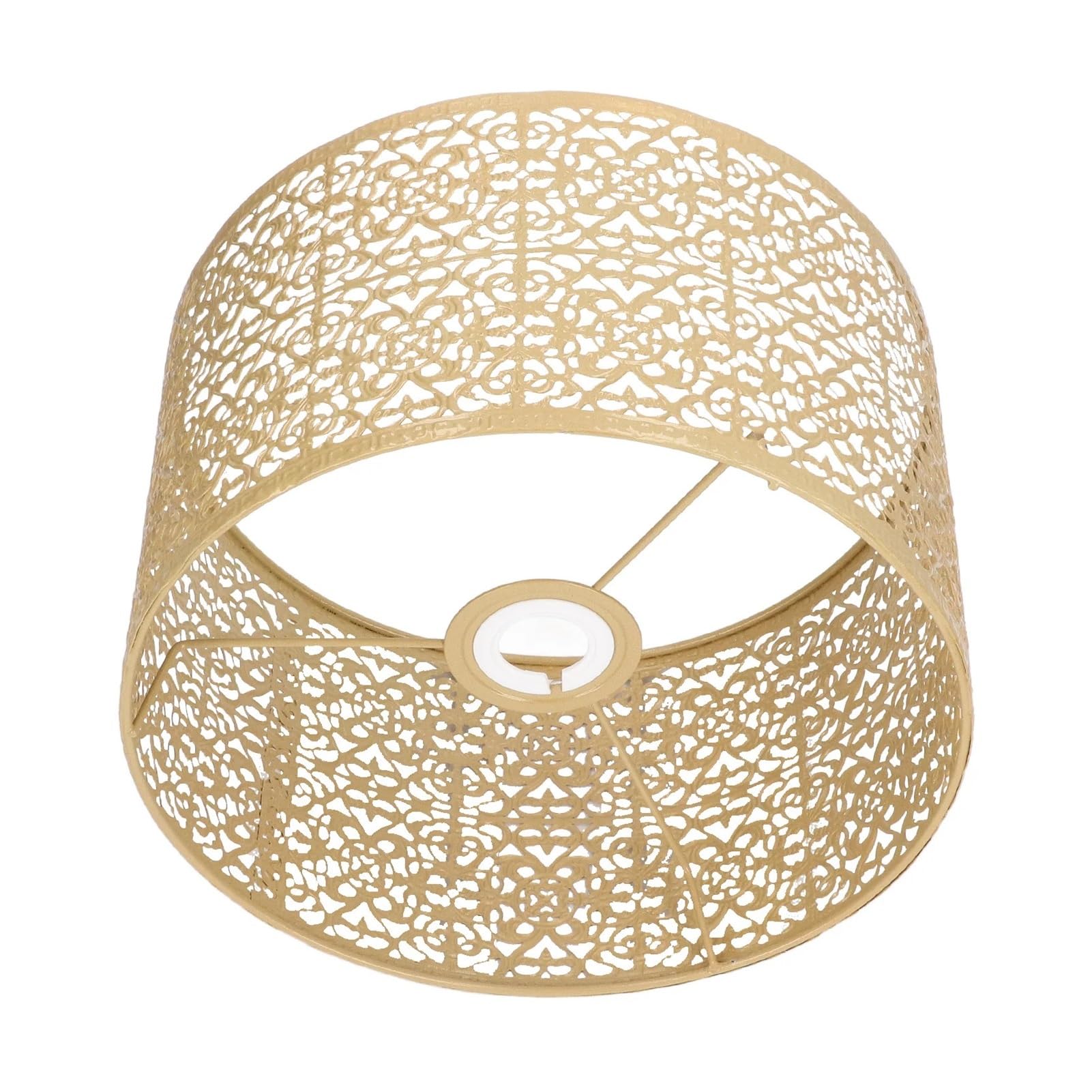 Luxemetals Gold 1Pcs Hollow Out Metal Lamp Shade For E27 E14 Bulbs(Gold)