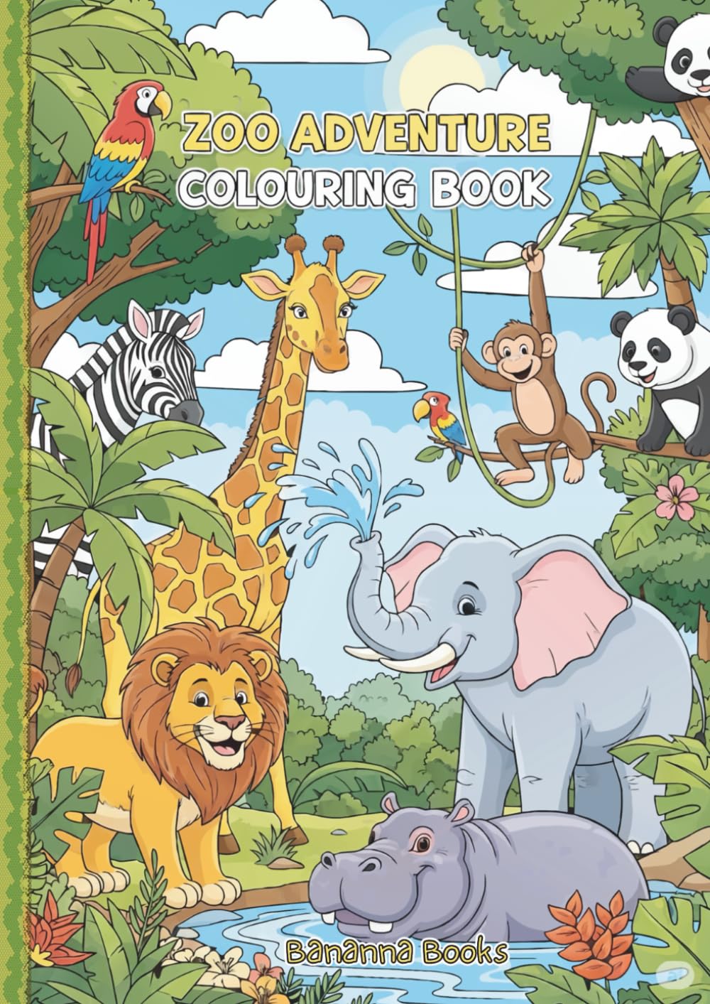 Zoo Adventure Colouring Book: Zoo animal colouring fun for children