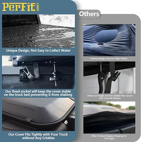 Vista 14 de Perfit Liner Solo Flareside/Stepside (Splash) - Cubierta tonneau enrollable suave compatible con Ford Ranger Flareside/Stepside (Splash) 1983-2011