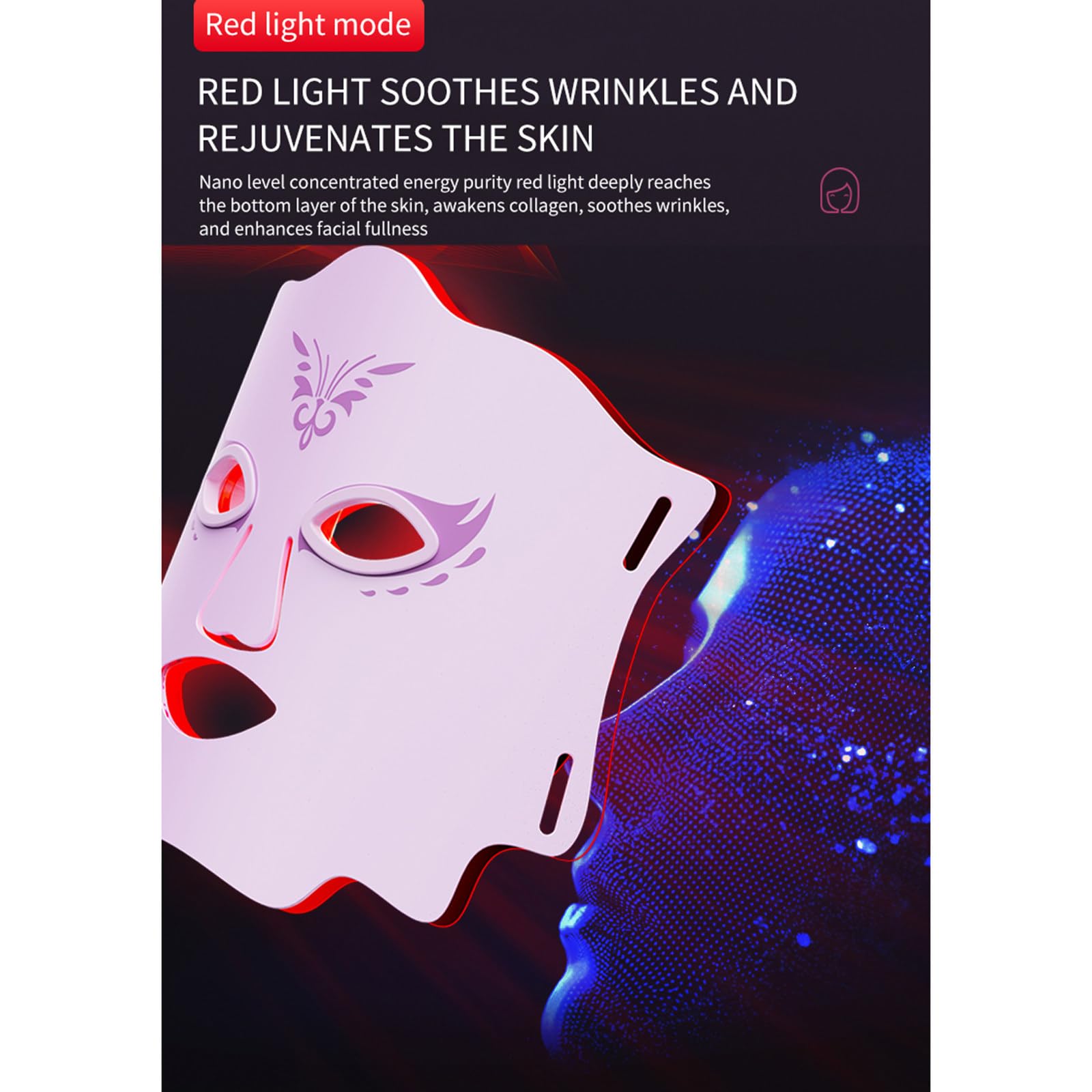 Máscara de belleza Led 3 tipos de máscara de rejuvenecimiento de la piel de fotón facial de ondas de luz instrumento blanqueador doméstico espectrómetro para aclarar el acné
