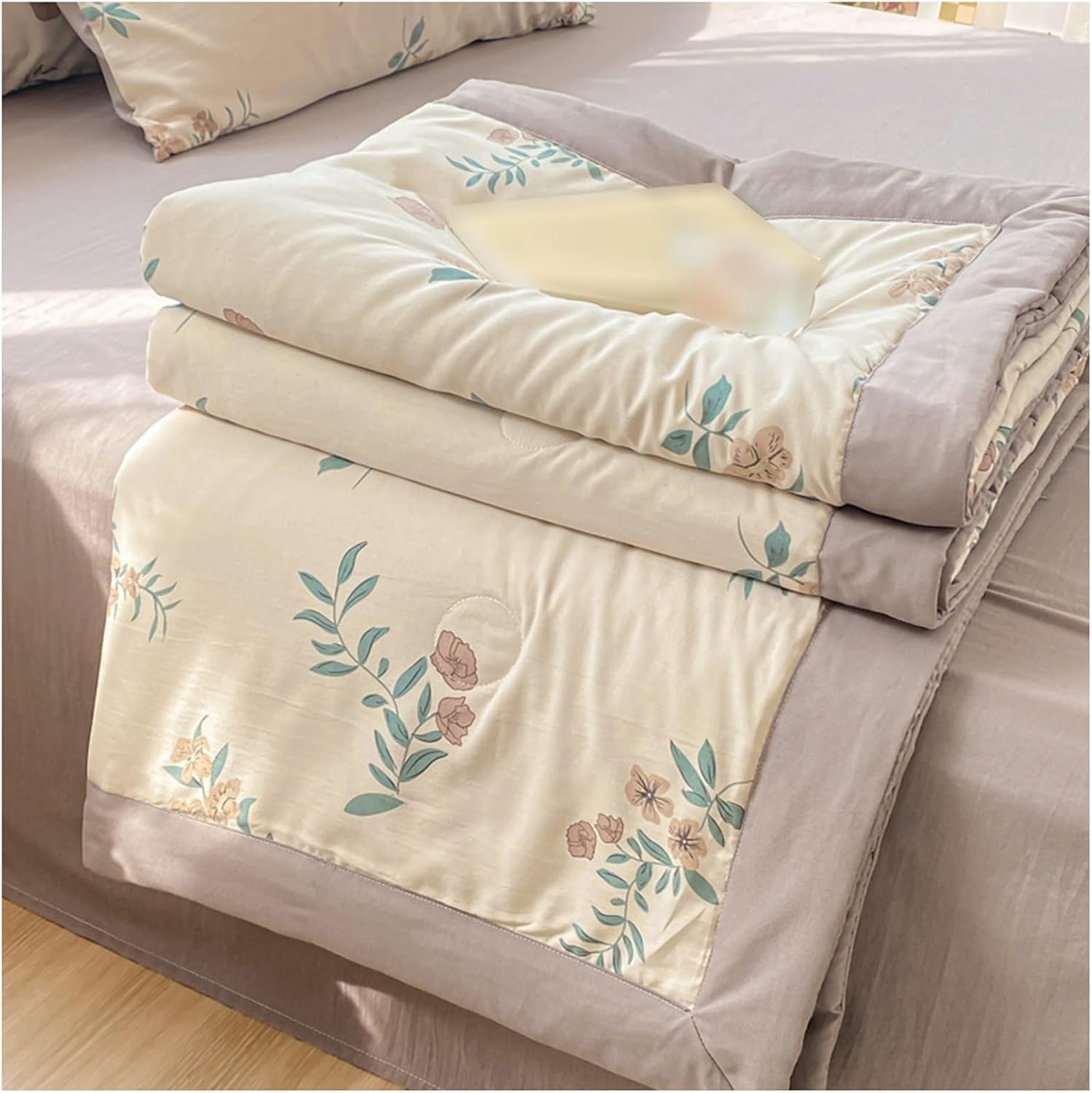 Air Conditioning Comforter, Lightweight Cooling Blanket, Summer Comforter, for Summer Single Double Bed, Single Double Bedroom Blanket (A,150x200cm)