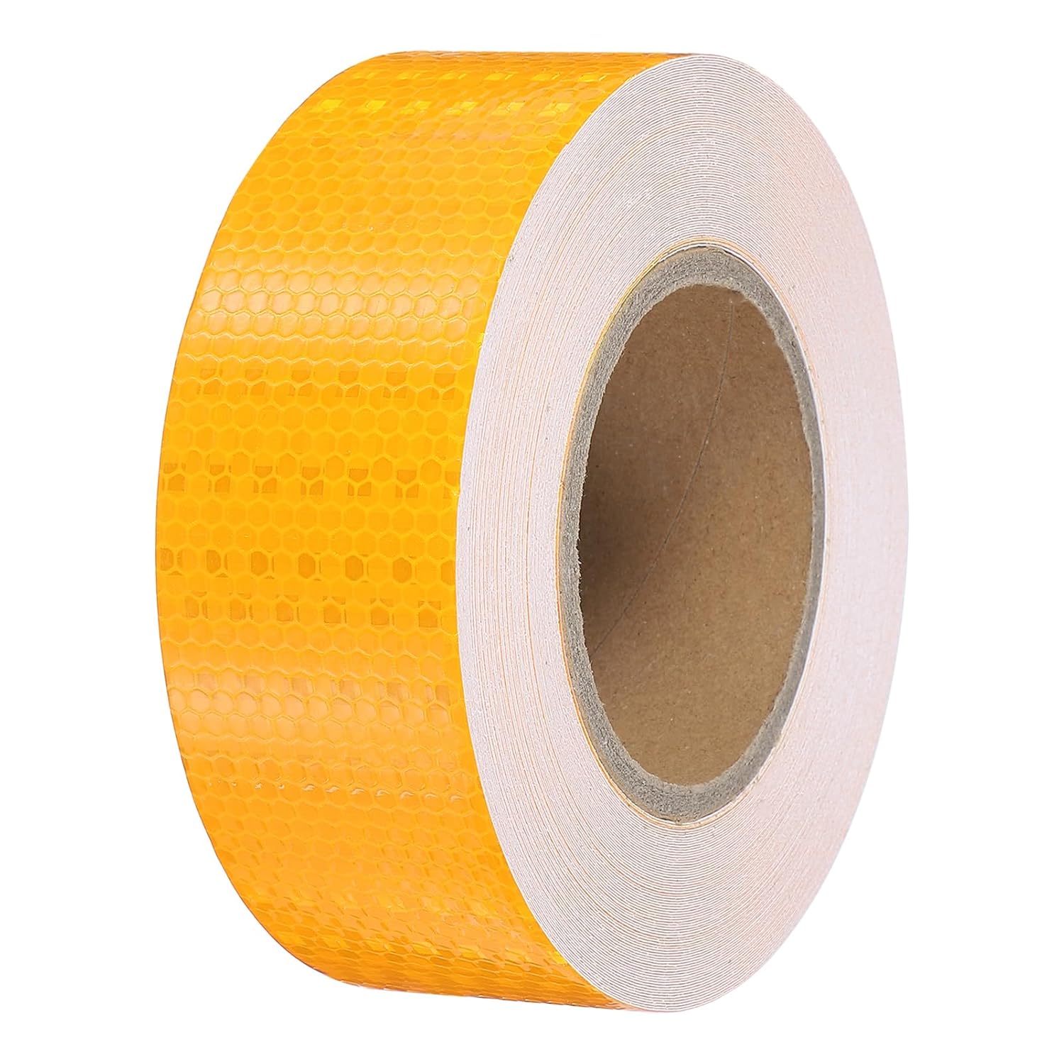 PATIKIL Reflective Tape, 1 Roll 2 Inch x 82 ft Waterproof Self Adhesive High Visibility Caution Warning Safety Tape Outdoor Reflector for Trucks Trailers Cars, Gold Yellow