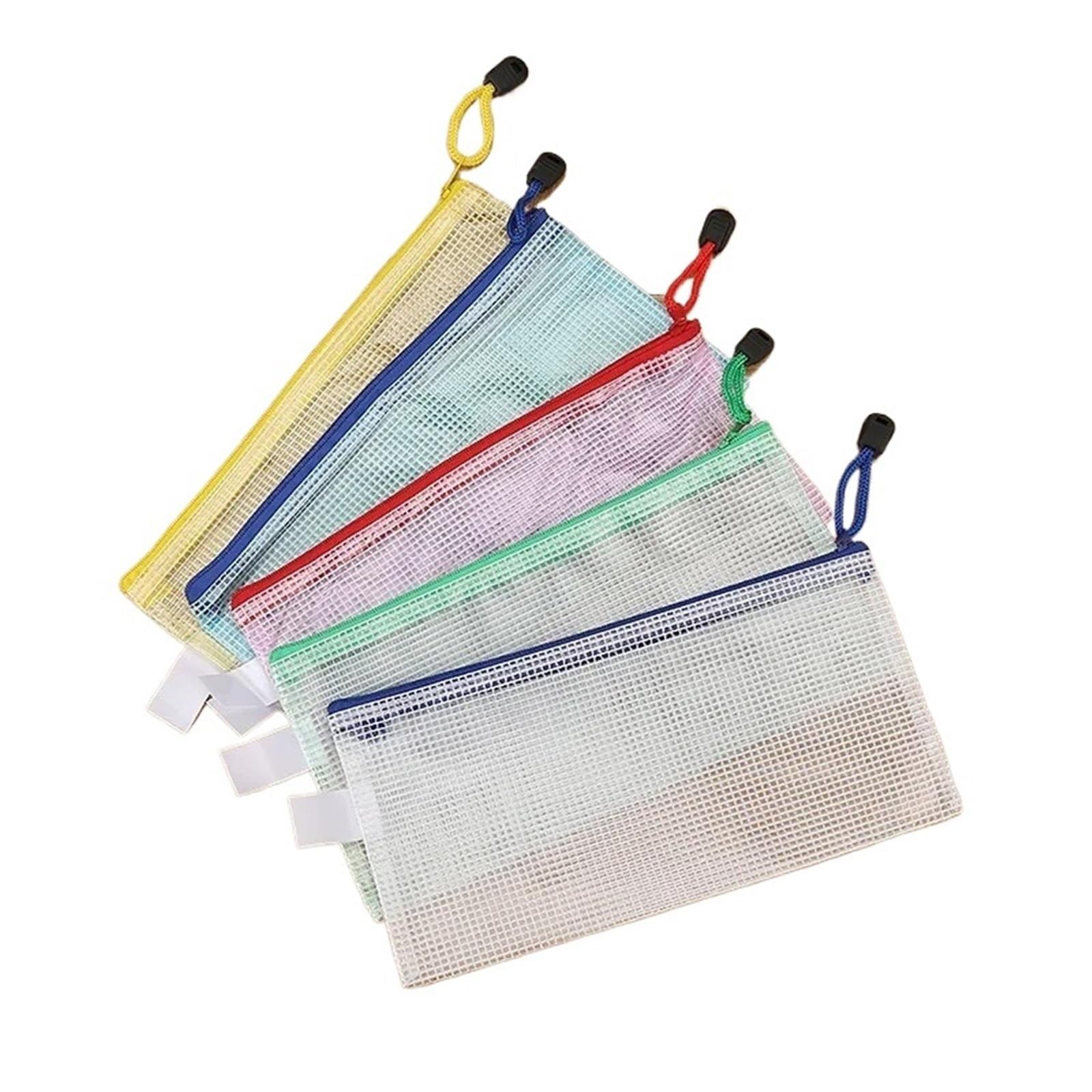 Juego de 24 bolsas de plástico para documentos, de malla, con cremallera, tamaño A3, A4, A5, A6, para oficina, escuela, almacenamiento de documentos