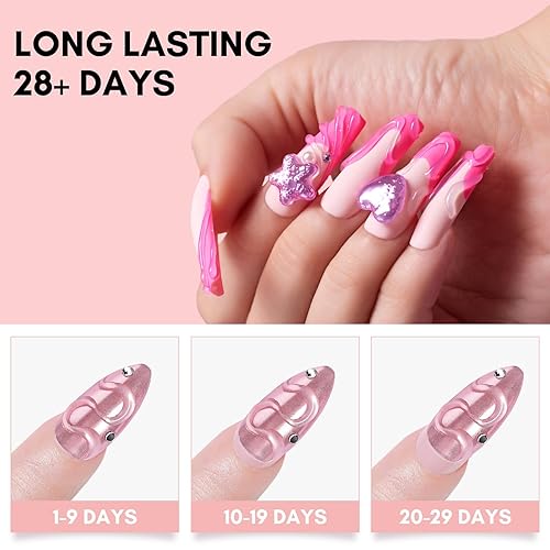 Vista 33 de Makartt Pegamento de diamantes de imitación para uñas: pegamento de uñas de gel súper fuerte para dijes de uñas, decoraciones de gemas, arte de uñas