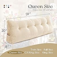 Vista 2 de easedeco Almohada triangular grande para cabecero de cuña, cojín grande para cabecero de espalda, respaldo y posicionamiento, almohada de lectura