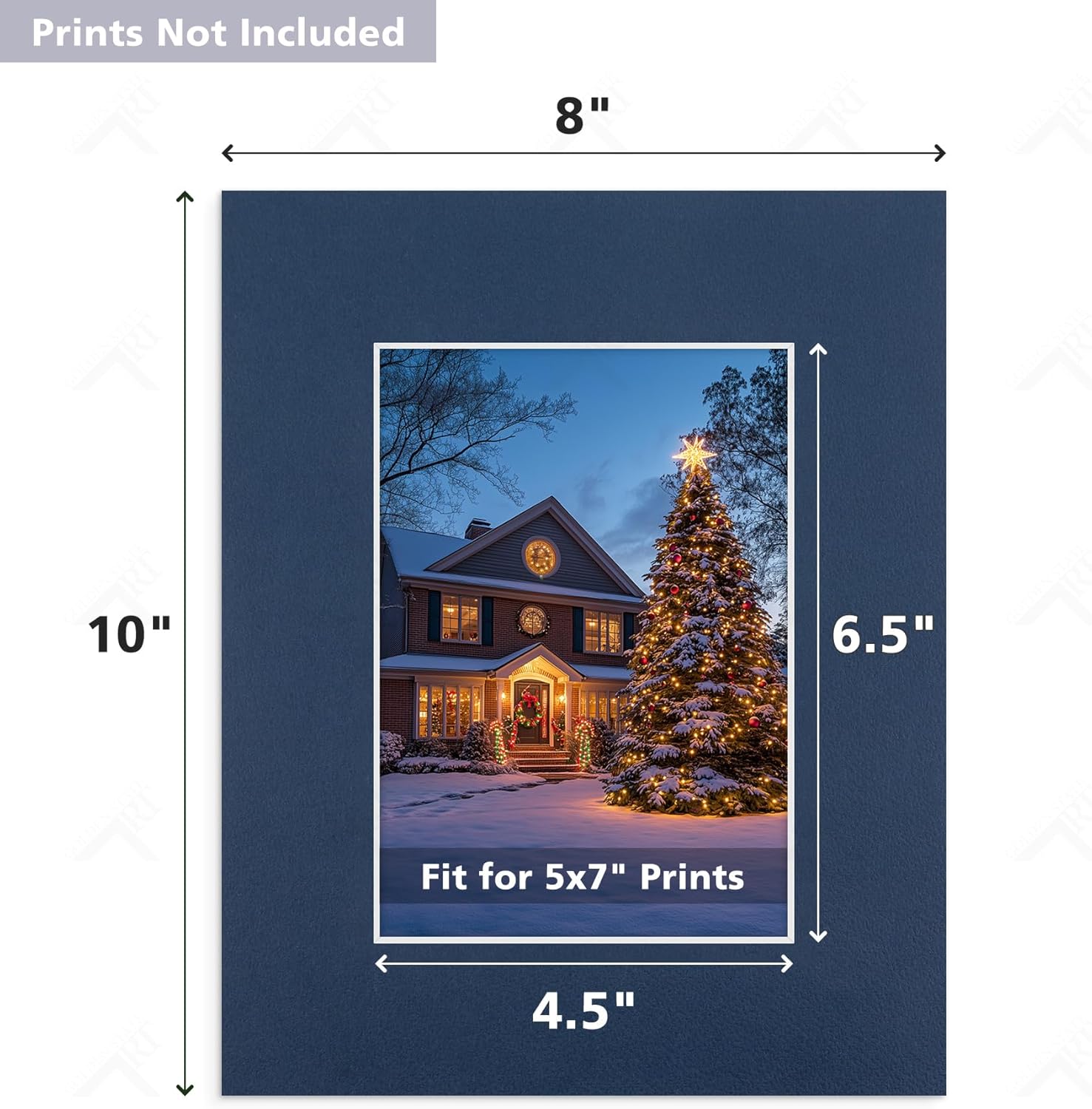 Golden State Art, Pack of 25, Acid-Free Mixed Colors Pre-Cut 8x10 Picture Mat for 5x7 Photo with White Core Bevel Cut Frame Mattes