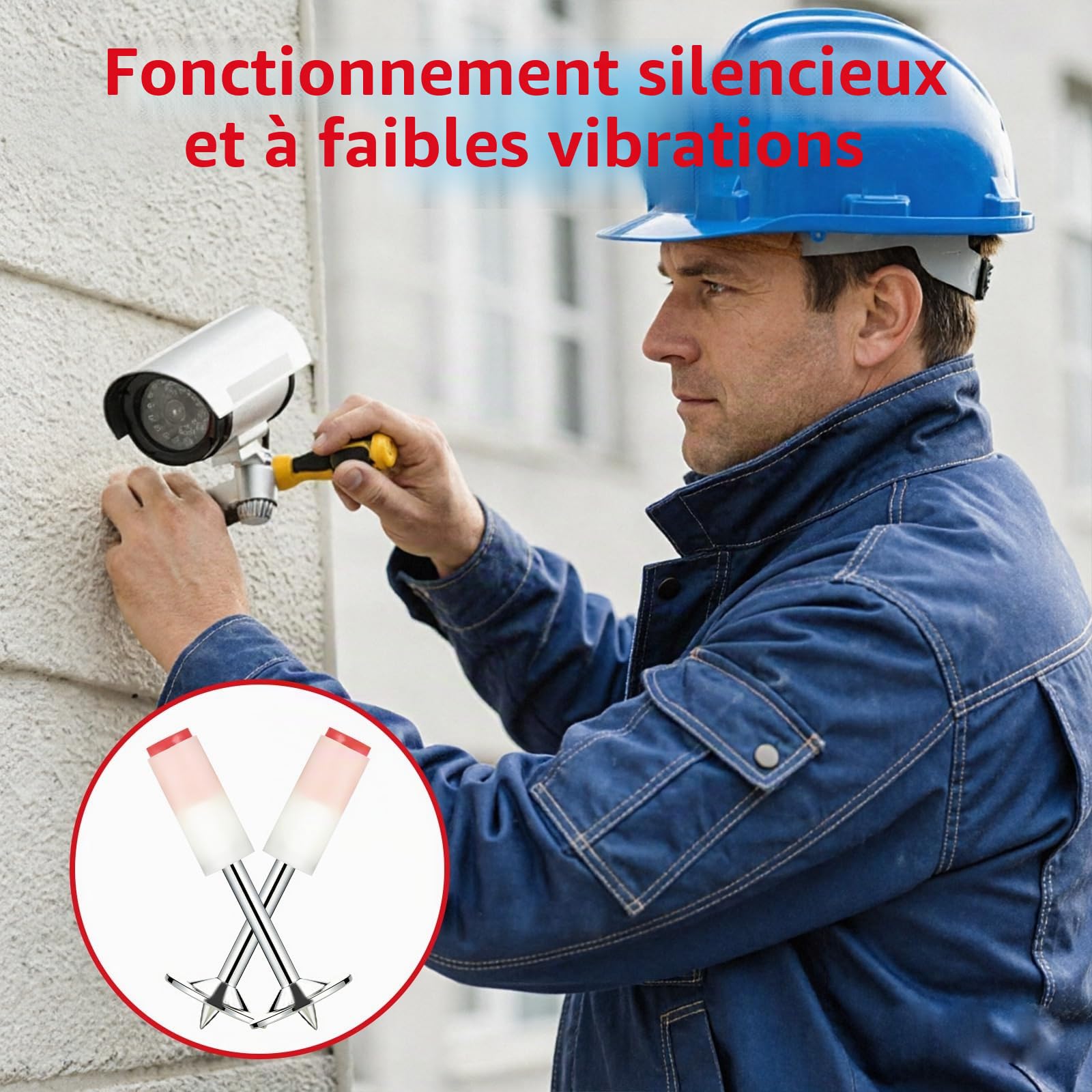 Lot de 400 Clou pour Pistolet à Clou, 7,3 mm Clous pour Pistolet à Clous, Acier au Carbone Ronds Clou pour Cloueuse Pneumatique pour Béton, clous de toiture, Climatisation