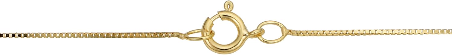 Kooljewelry 10k Yellow Gold 0.55 mm Venetian Box Chain Necklace (16, 18, 20, 22, 24, 30 or 36 inch) - Image 2