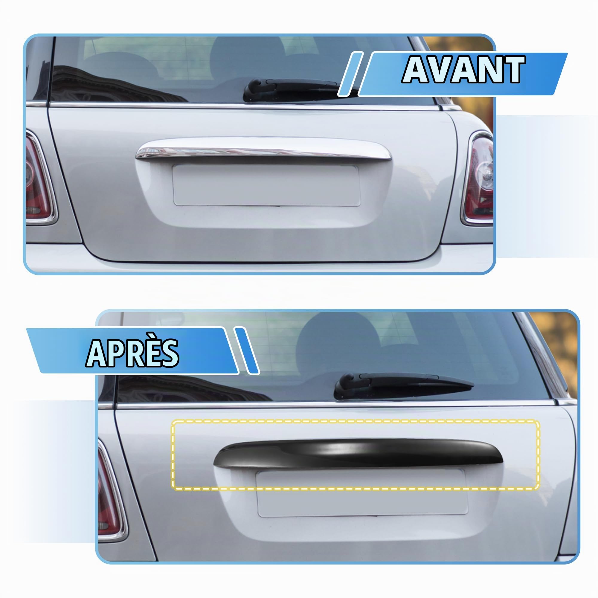 Poignée de hayon noire compatible avec R56 R57 R58 R59 R60 R61 2005-2015 Numéro de pièce 51132753602