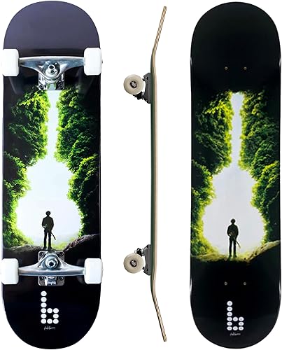 Braille - Patineta completa para adultos, adolescentes, niños y niñas, patineta estándar para trucos de 31.5 pulgadas