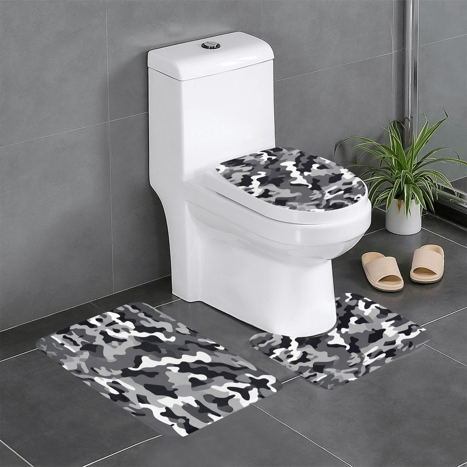Tapis de salle de bain antidérapants pour sécuriser les sols glissants des WC et lavabos lot de 3
