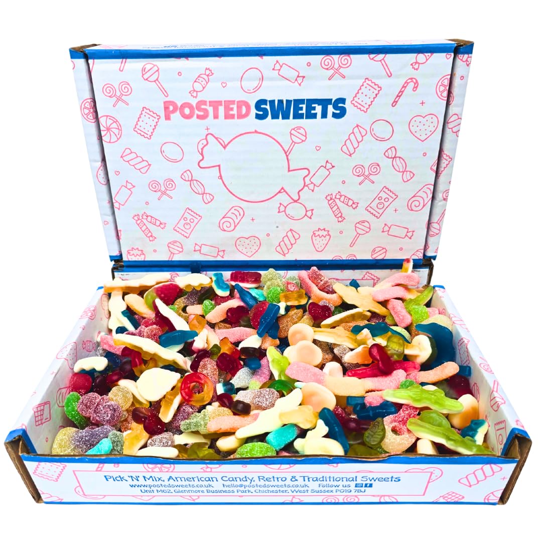 Halal Sweet Box Hamper, Full of Delicious Halal Sweets Adults and Kids, Halal Pick and Mix Candy, Gift Box for Bithdays, Christmas, Get Well Soon