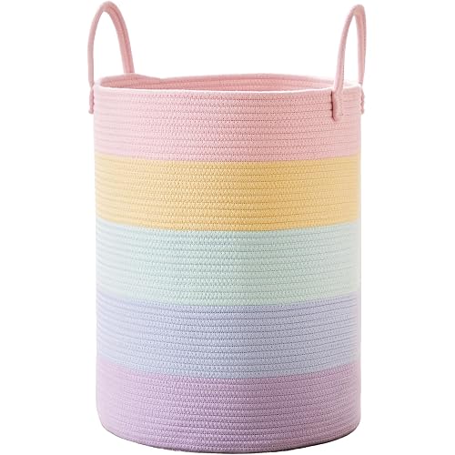 Laundry Basket Girls Kids Hamper Rainbow Hamper for Girls Room
