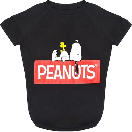 Peanuts for Pets Black Dog T Shirt 