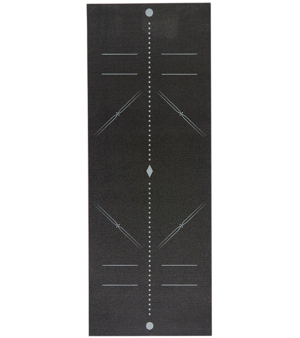Everyday Yoga Non Slip Exercise & Fitness Mat - Eco Friendly, Anti-Tear, 3-7mm Thickness for Yoga, Pilates & Floor Workouts - Black with print