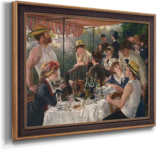 Miniatura 2 de Renditions Gallery Lienzo decorativo para pared, almuerzo de la fiesta en barco, arte abstracto de Pierre-Auguste Renoir para dormitorio, comedor,