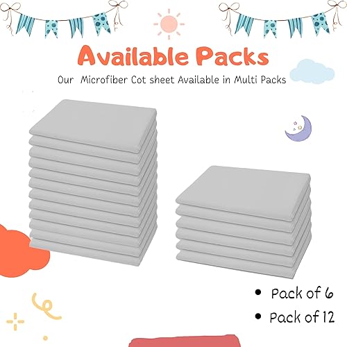 Miniatura 5 de Lukeville Luxury Linen Sábanas para cuna para niños pequeños y preescolares  Sábana para cuna  Bucles elásticos en las esquinas  Sábana bajera para