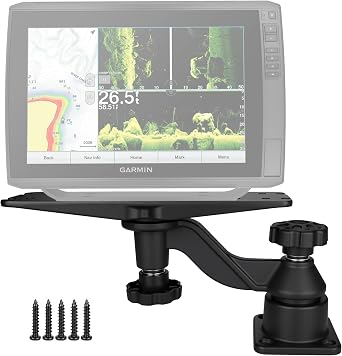 Aluminum Fish Finder Swivel Mount for for 9" to 12" Large Fishfinder, Compatible with Lowrance,Garmin,Humminbird and More,for Boats