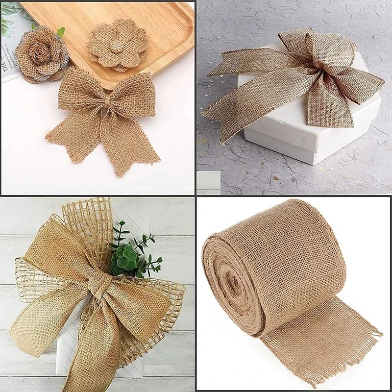 Juta Rotolo,Juta Rotolo di tessuto di iuta naturale da 25/30/40/50/60/80/100/120/150 mm, nastro di iuta for confezioni regalo, progetti artigianali, decorazioni for la casa e matrimoni.(Width 80mm)