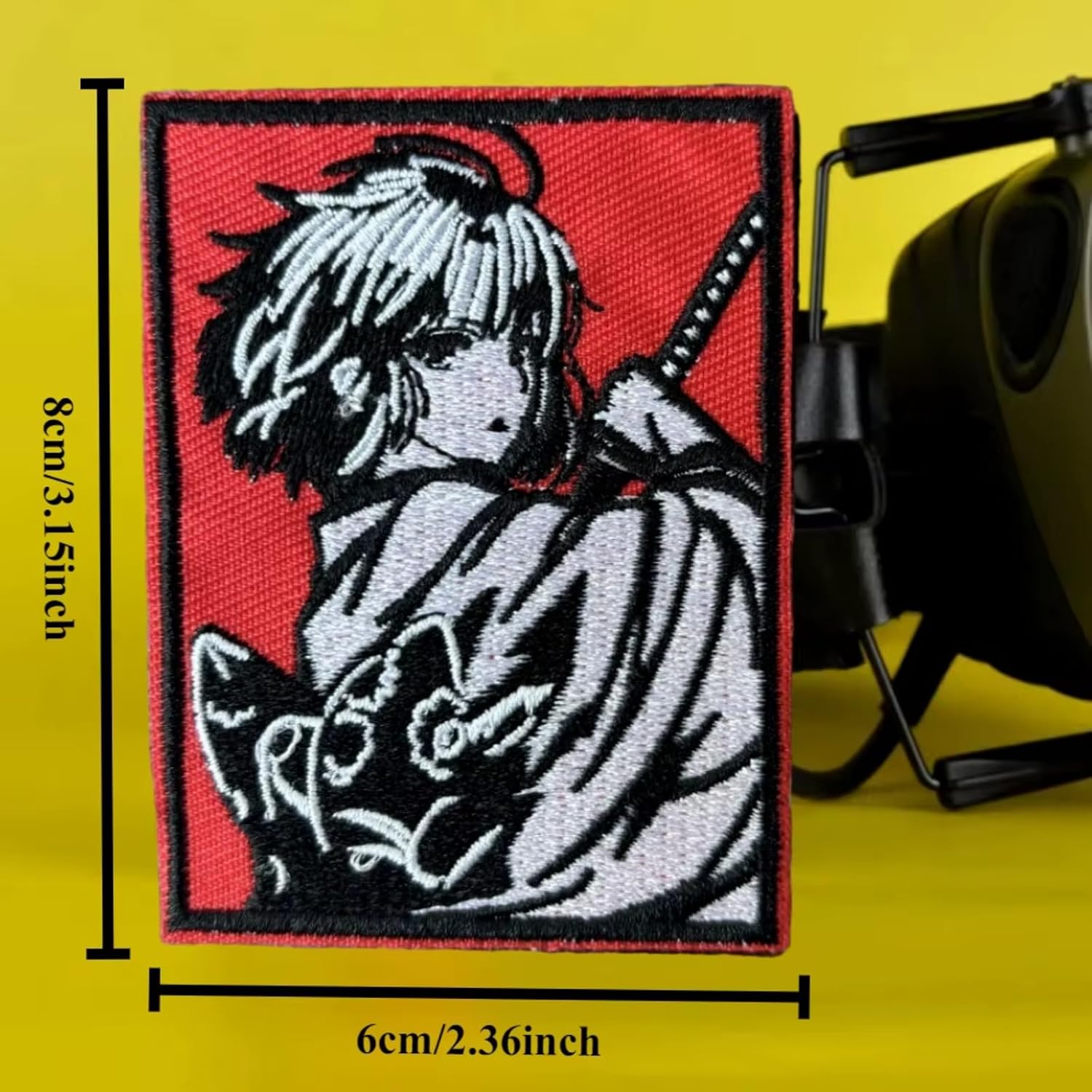 Funny Japanese Samurai Girl Tactical Morale Patch with Hook and Loop Emblem image 3