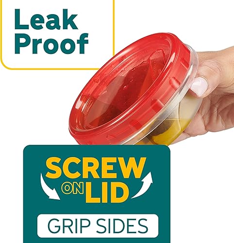 Miniatura 4 de ELEGANT DISPOSABLES Twist Top Contenedores de almacenamiento de alimentos de 8 onzas, paquete de 12 recipientes de plástico para congelador, a