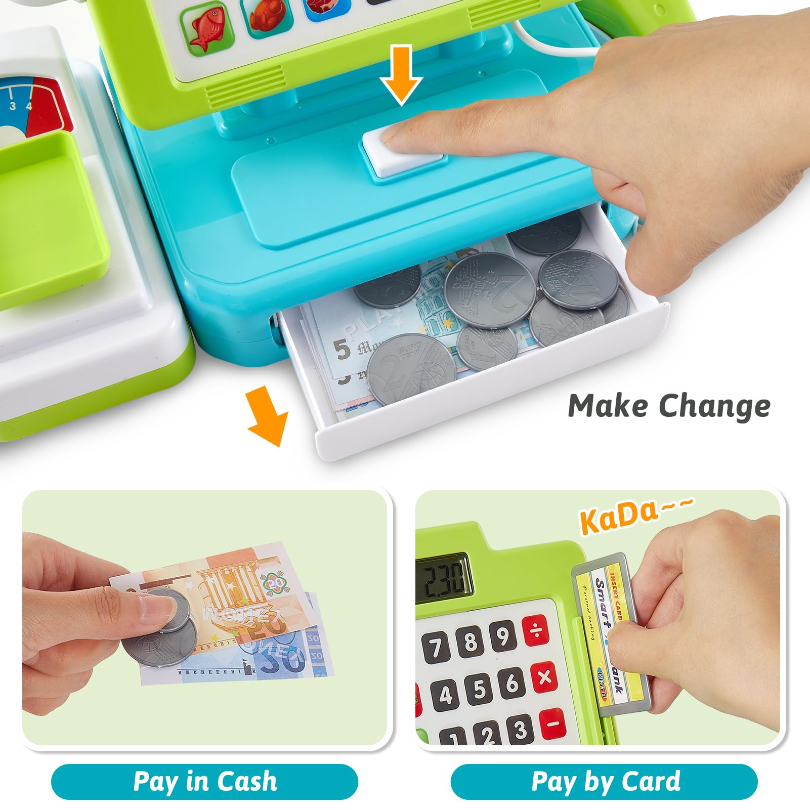 LINFUN KIDS Toy Till Cash Register with Scanner - Image 4