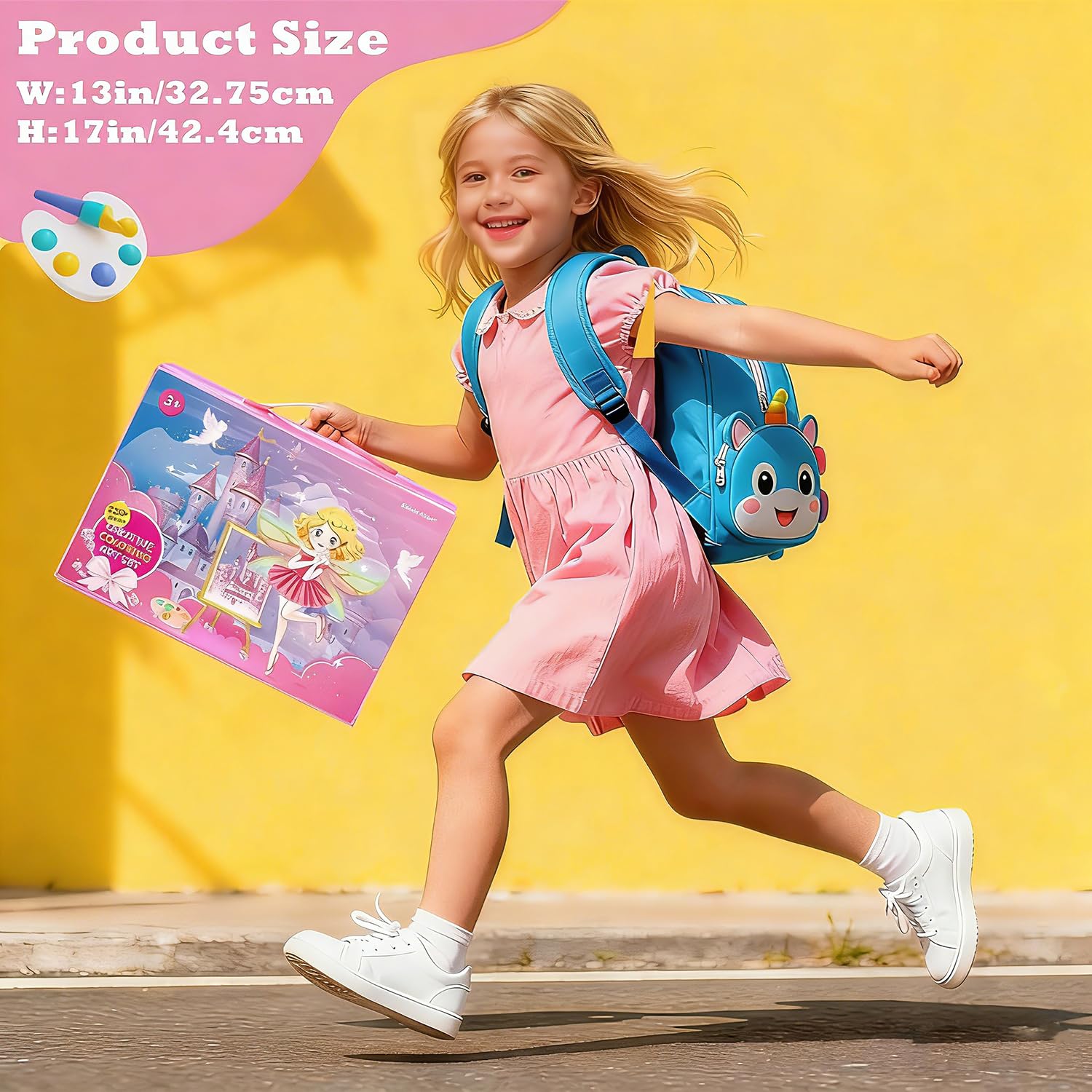 Spardar Kit De Dibujo para Niños - 240 Piezas con Caballete Triple, Pasteles al Óleo, Crayones, Marcadores, Pastel De Acuarela - Regalo para Principiantes Artistas