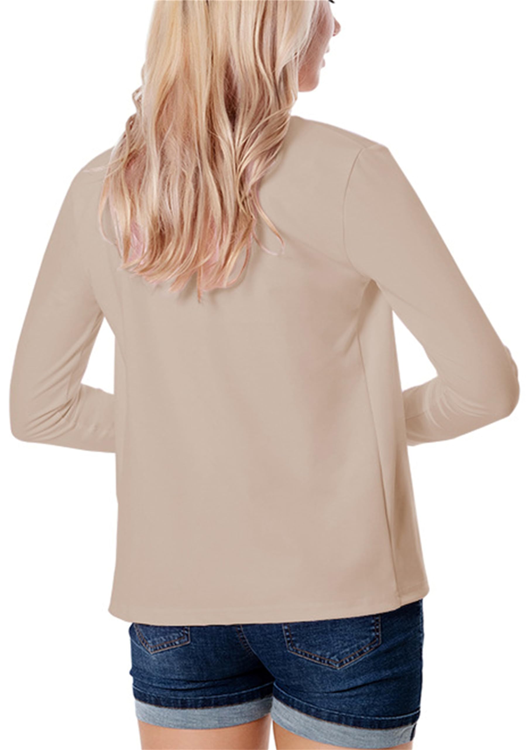 Blazer À Manches Longues Élégant Et Ajusté pour Femmes Blazer Décontracté À Revers Ouvert sur Le Devant Blazer De Bureau d'automne
