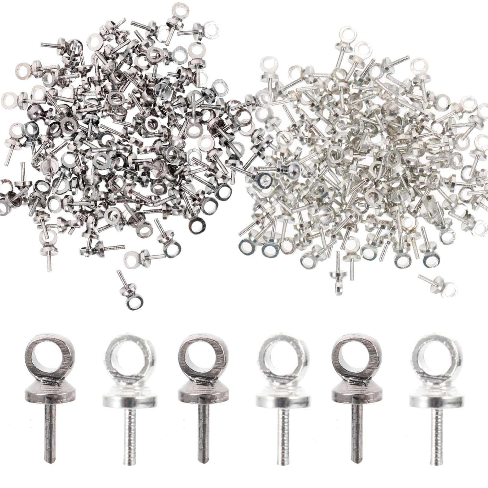 FAVOMOTO 2 Sets Small Horn Hanging Nails With Buckle Screw Eye For Earrings Hooks Jewelry Hooks Thread Eye Peg For Arts Heavy Eye Bolt Copper Heel