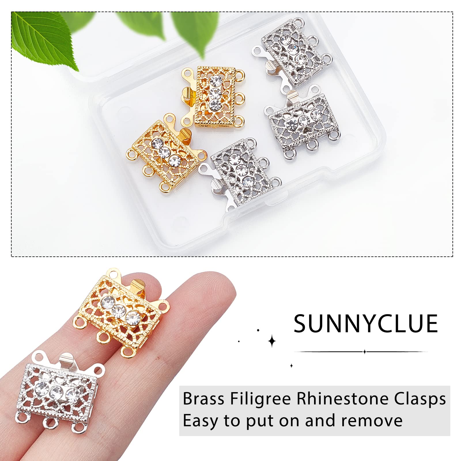 SUNNYCLUE 1 Scatola Da 6 Pezzi Fermagli Pieghevoli Placcati In Oro 14K