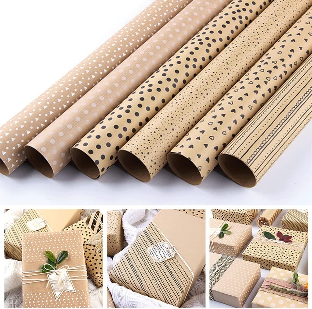 80g Yellow Flower Rapping Paper Gift Wrapping Bag Book Cover Atmosphere Sense(A)