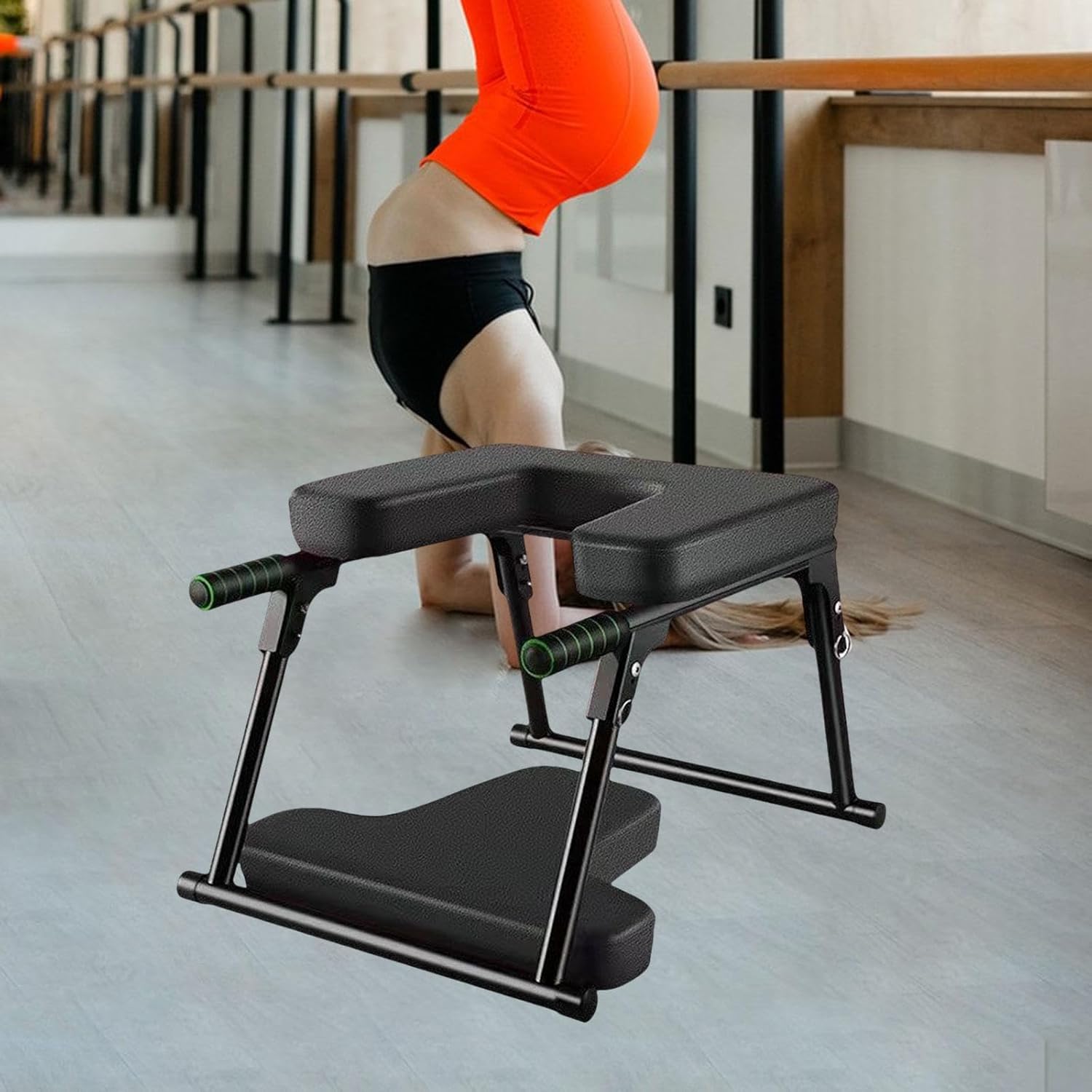 PEWETE ヨガ ヘッドスタンド ベンチ 反転チェア フィットネス バランス トレーニング ホーム ヘッドスタンド トレーナー 練