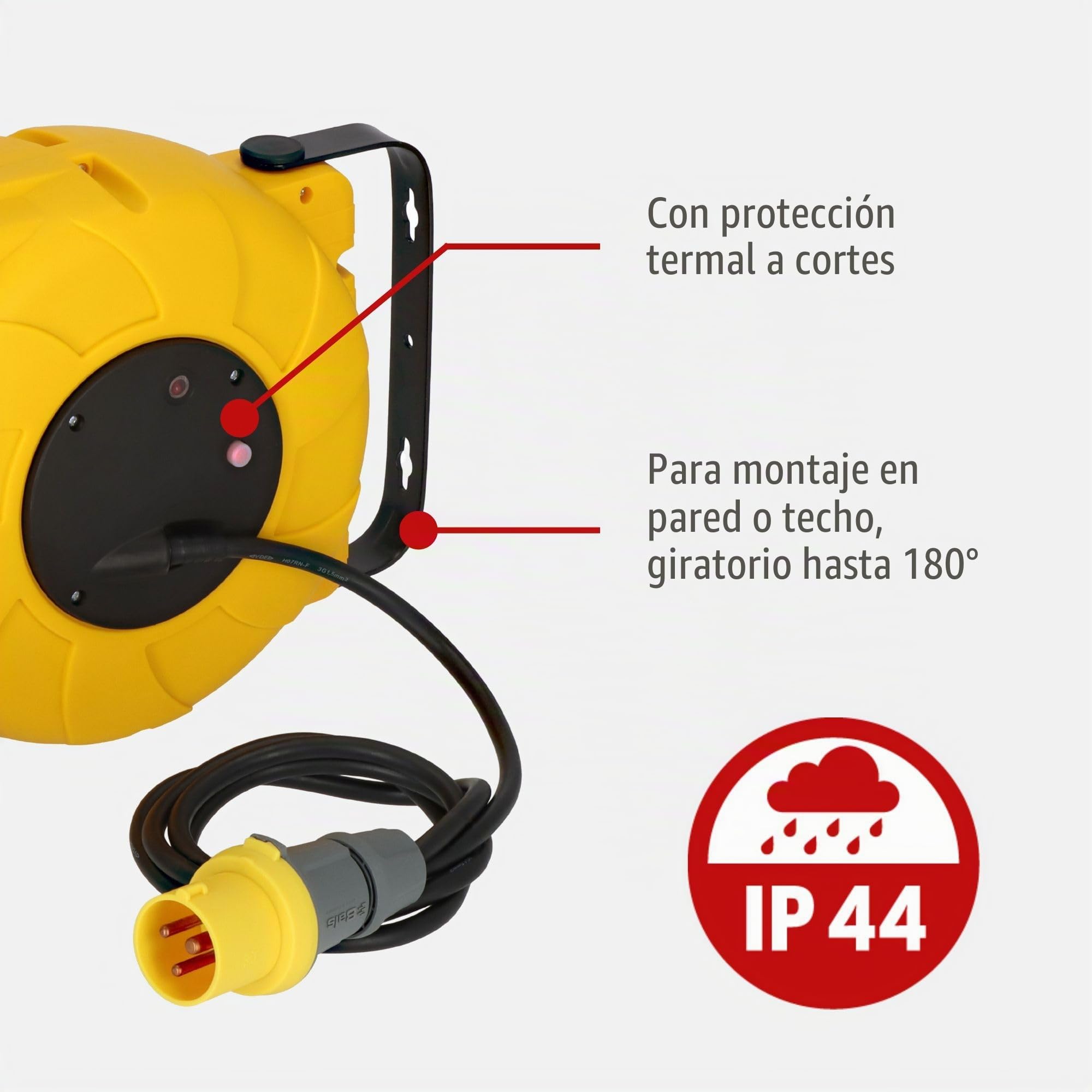 Brennenstuhl 1241013110 automático carrete de cable