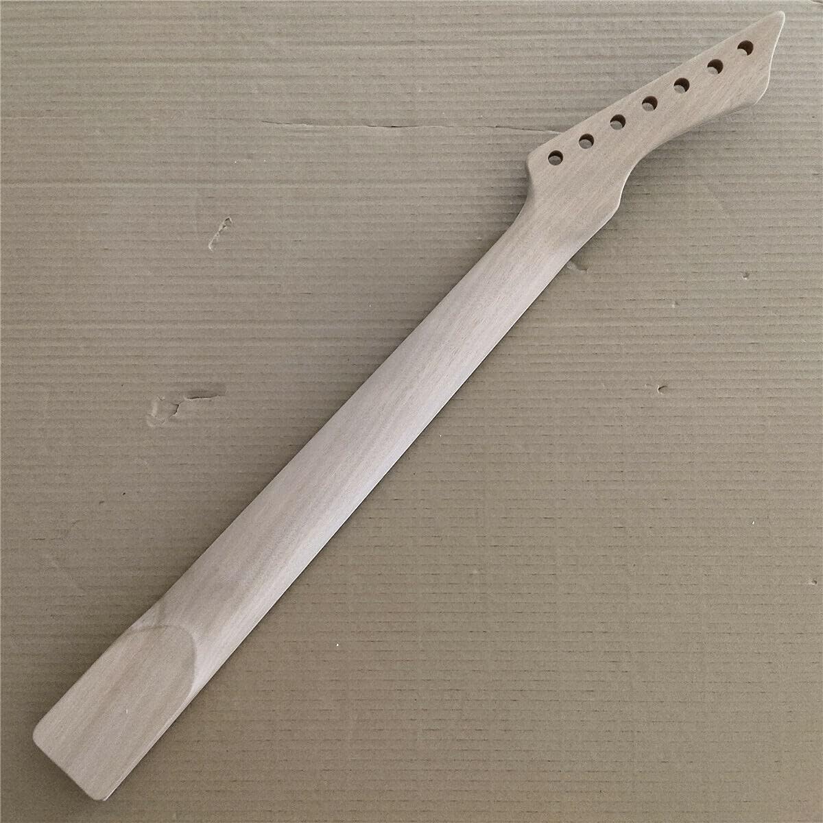 YAFEN Unfinished Reverse head 7 string Electric guitar neck mahogany 24 fret