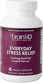 Dr Amen Everyday Stress Relief - 120 Capsules - Promotes Relaxation & Focus - Non-Drowsy - Gluten Free - 30 Servings