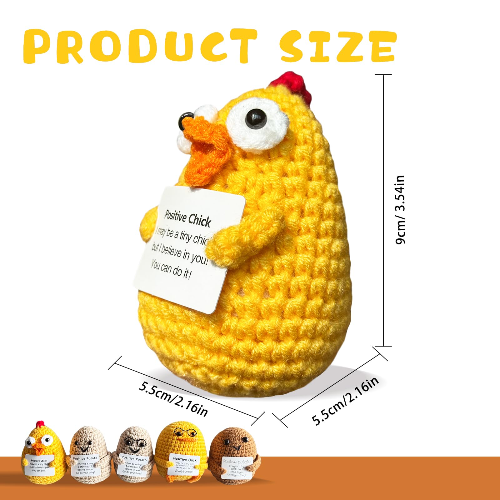 Mini Décoration De Chambre En Forme De Pomme De Terre Mignonne Positive Faite à La Main En Laine Cadeau Chambre Anniversaire Tricot Poupée Décorations R0U3 Fil